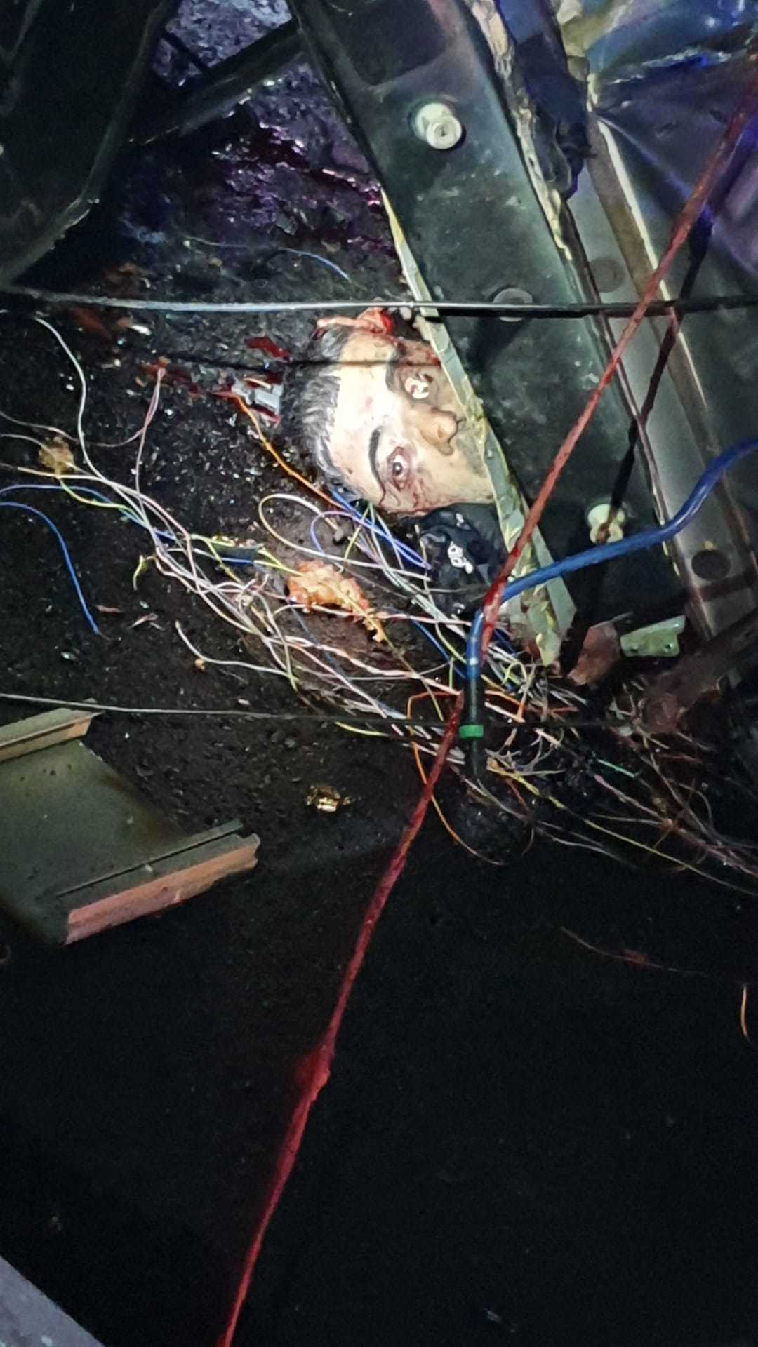 High Speed crash aftermath.