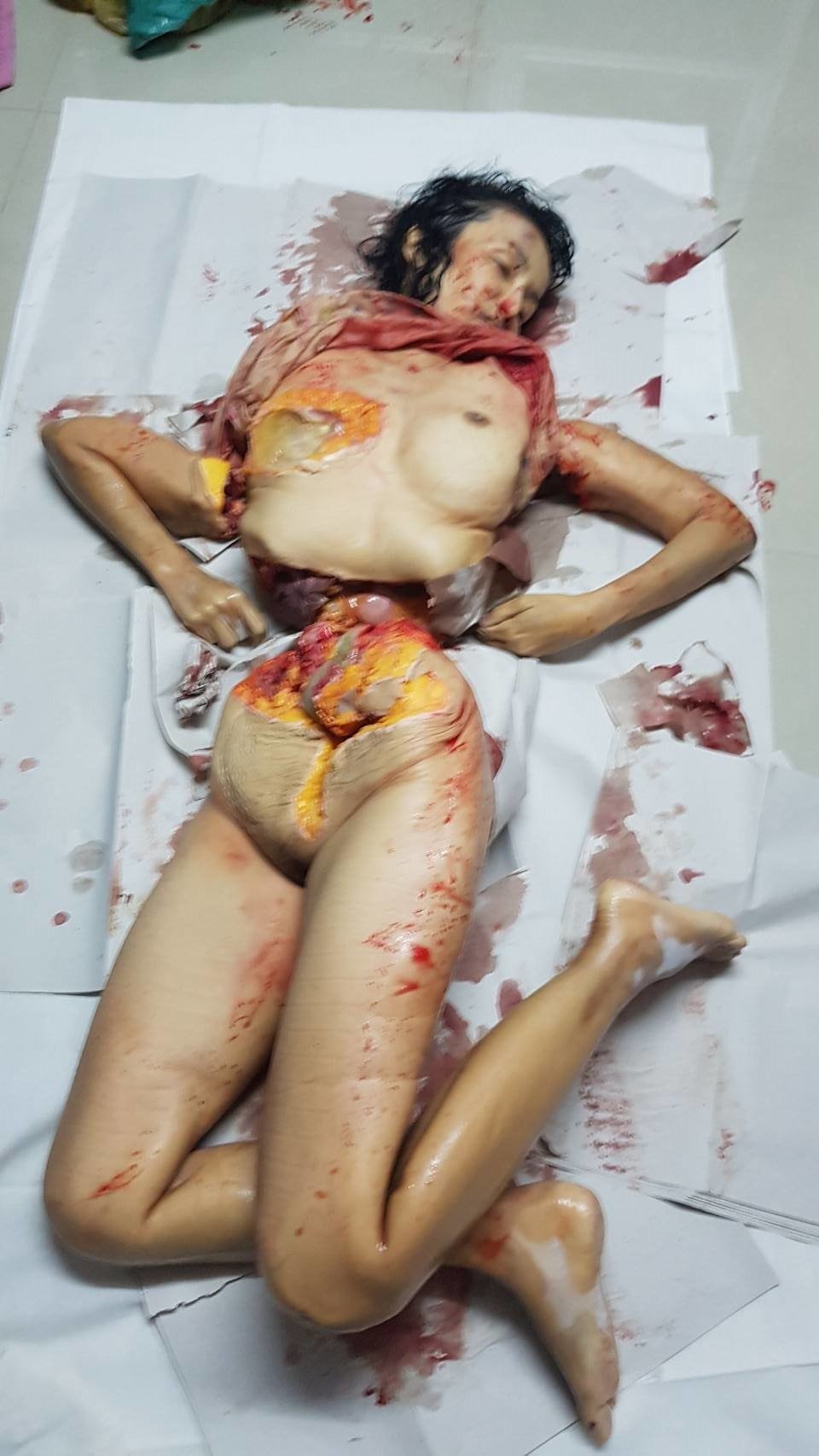 the woman was killed and chopped by her son