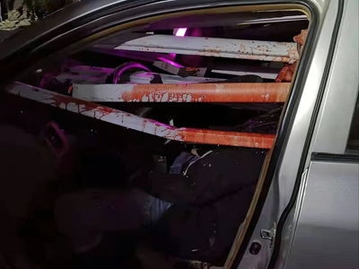 Aftermath of Chinese driver impaled accident