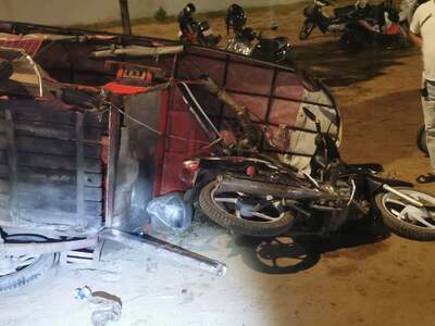 Teen on a Motorbike Collided with an Electric Tricycle