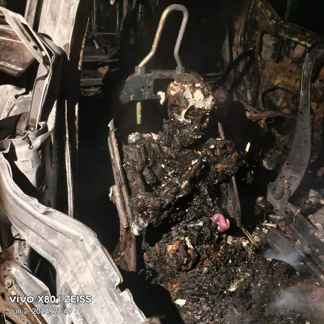 Still shots: Indian Car Driver Was Incinerated After Collision