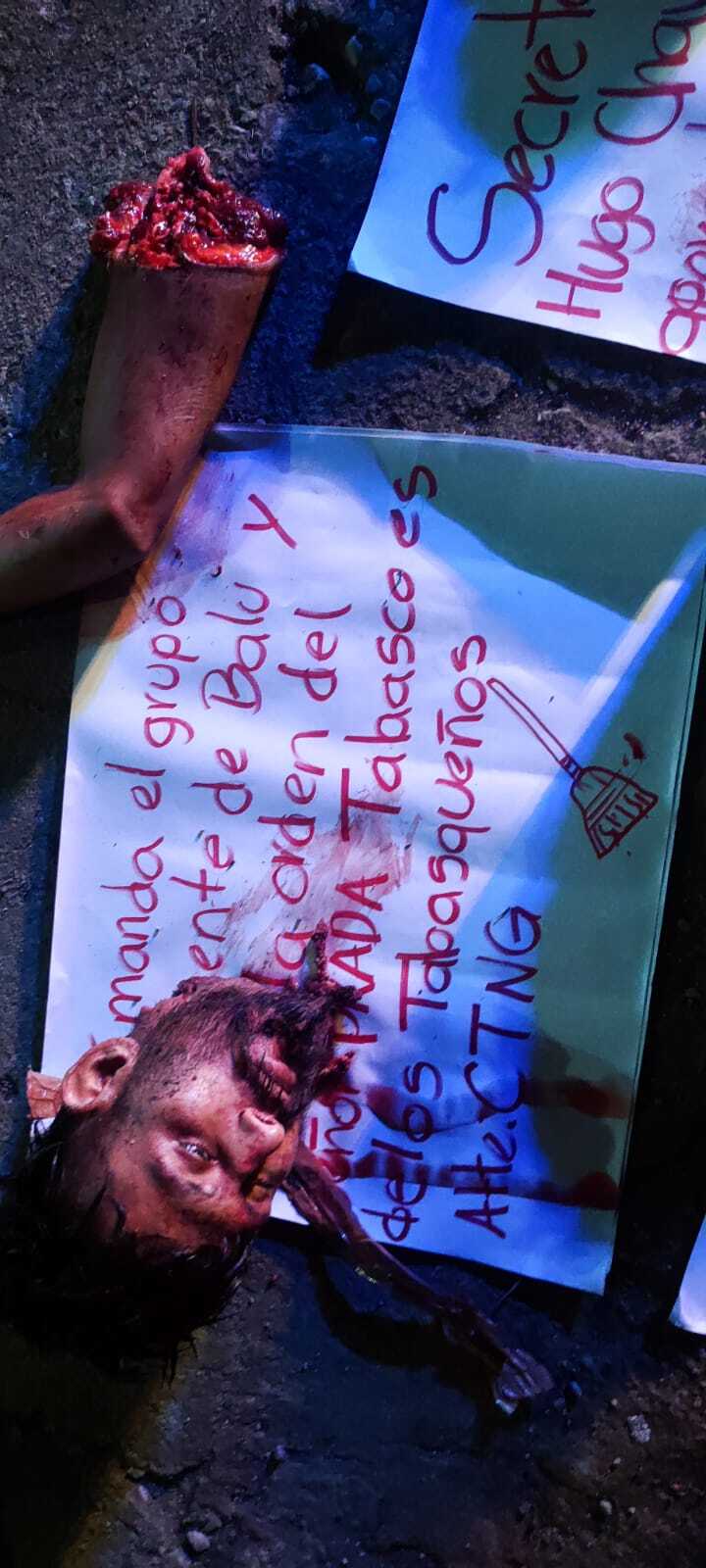 Photos of the Dismembered Bodies Left Today in Tabasco