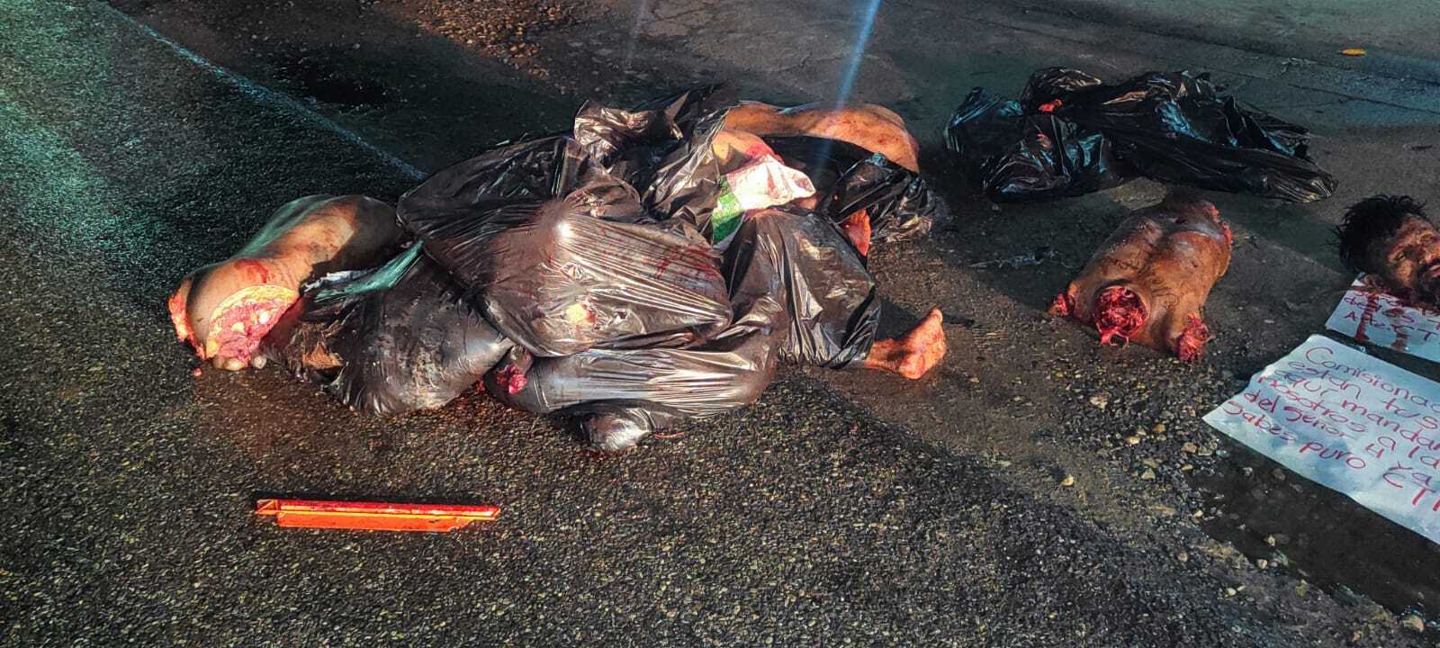 Photos of the Dismembered Bodies Left Today in Tabasco