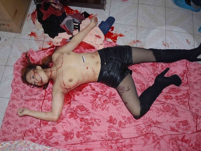 Prostitute found dead in room (examined)