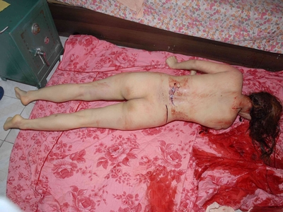 Prostitute found dead in room (examined)