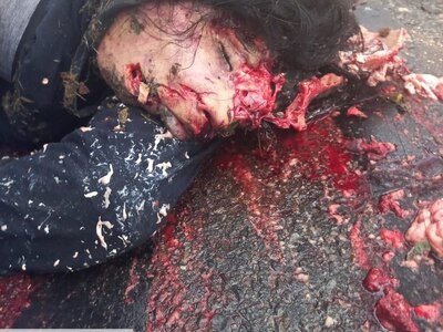 Young Woman Splattered