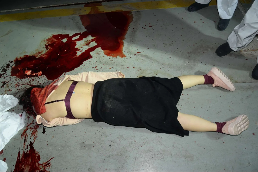 Chinese woman murdered (Examination footage)