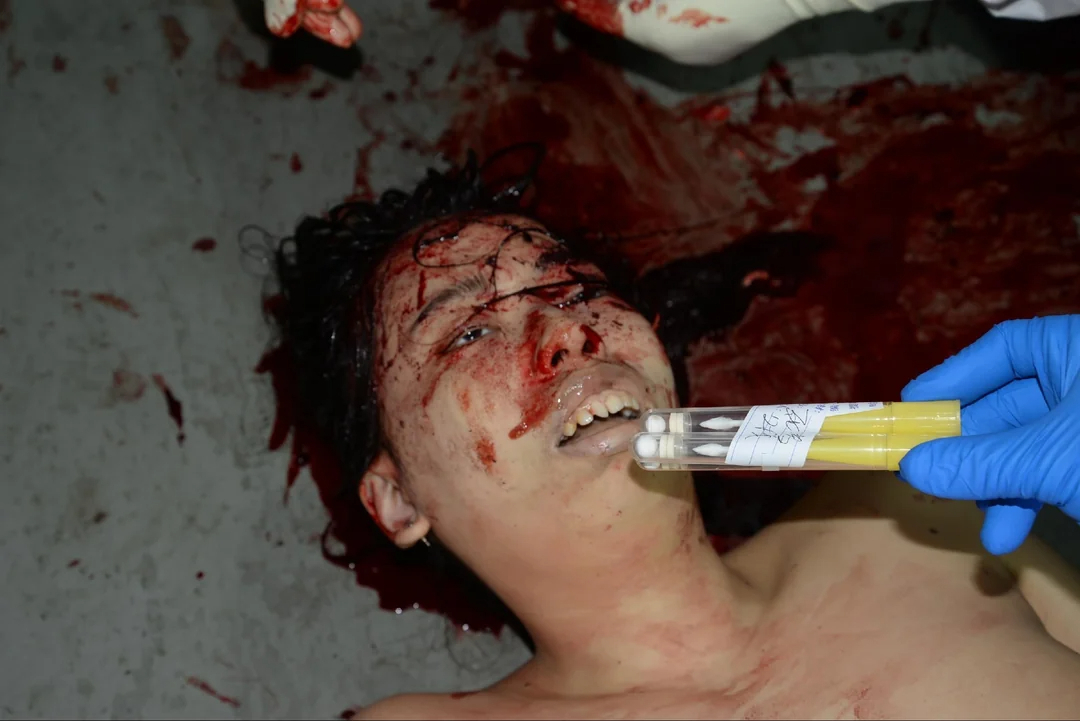 Chinese woman murdered (Examination footage)