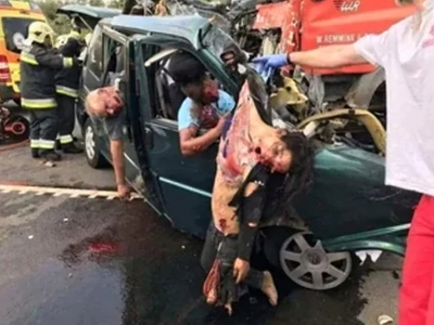 Horrible fatal accident in Hungary