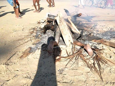 2 Europeans burned alive