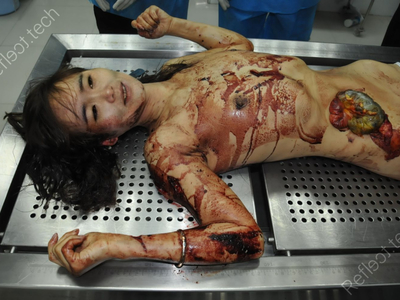 Zhou Jie was stabbed to deathæ–°ç–†ç¾Žå¥³å‘¨æ´è¢«éªŒå°¸å®˜è½®æµå¥¸å°¸