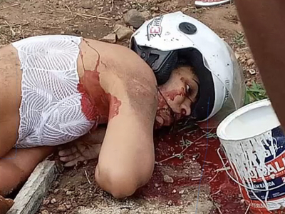 beautiful body to cut into several parts to put ice-cold meat