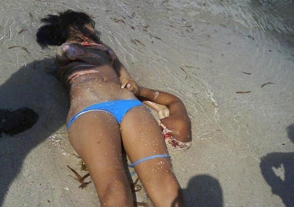 Brutal accident on the beach