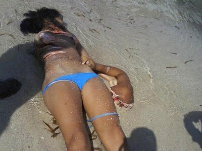 Brutal accident on the beach