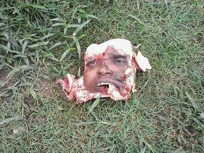 Train Cut Off Hindu Woman Face