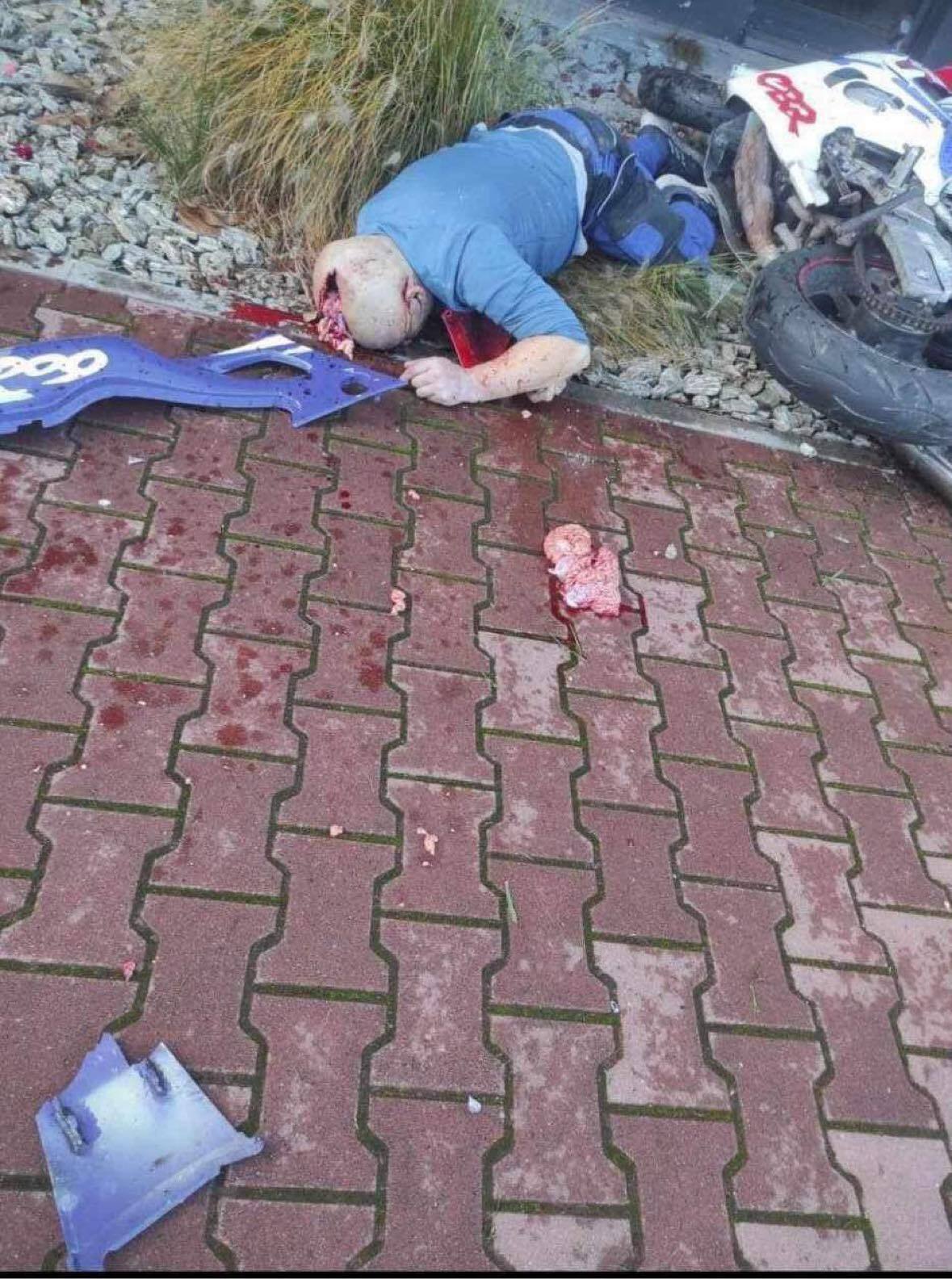 Aftermath of trying powerful motorcycle for the first time