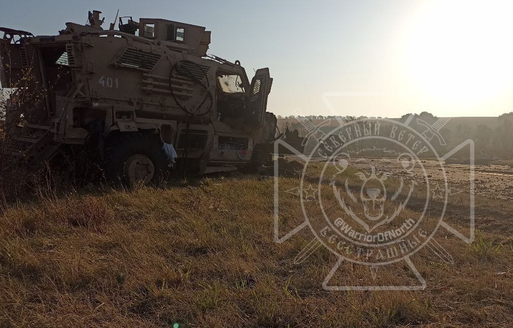 Ukrainian convoy destroyed in Kursk.