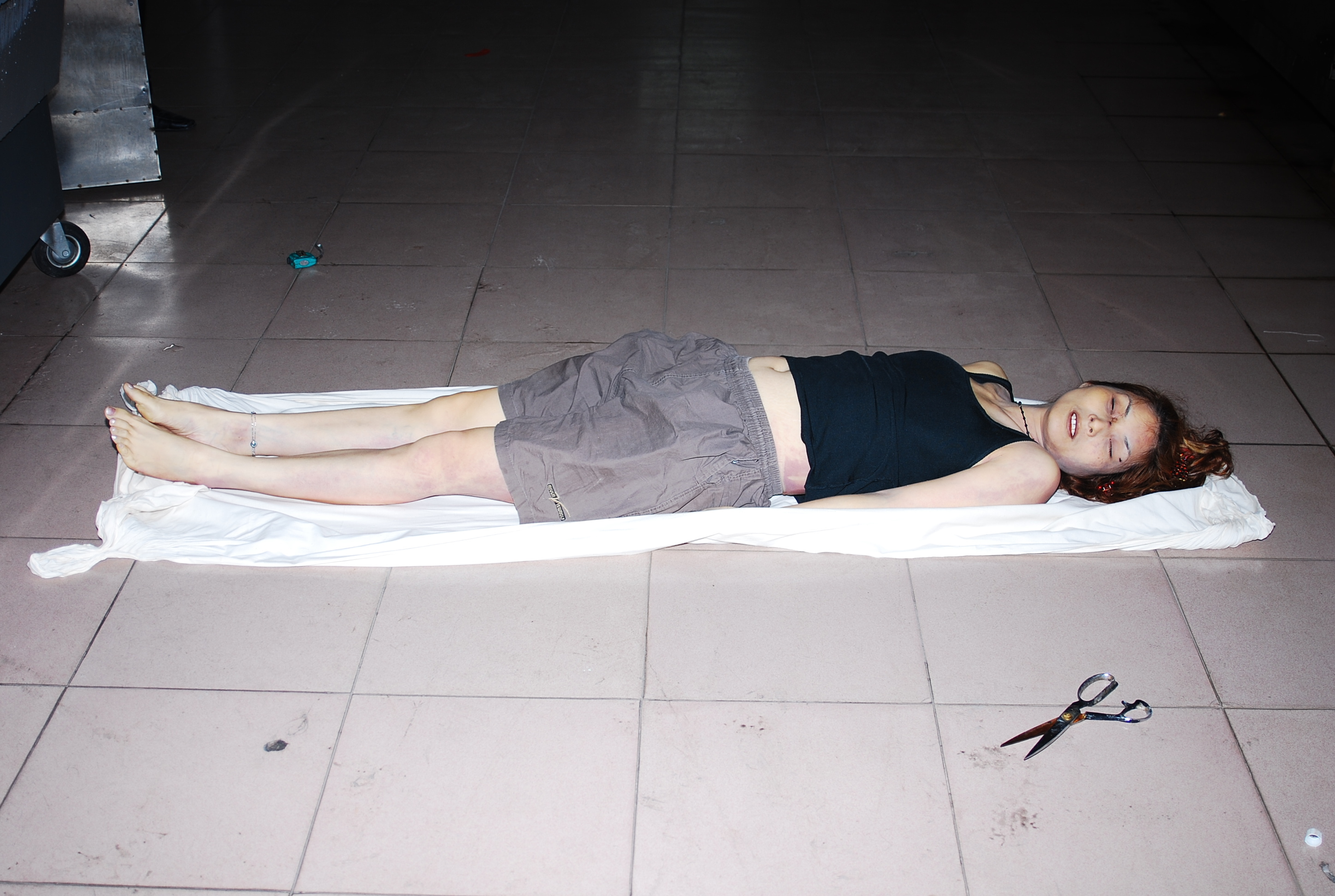 Chinese woman naked in morgue