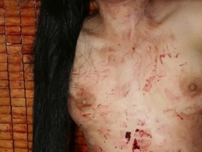 Nude Chinese woman stabbed to death by ex husband 