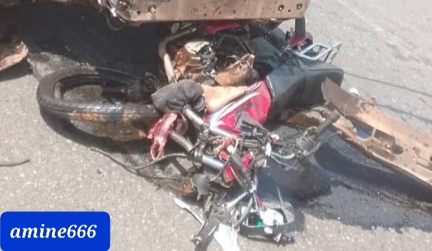 Motorcyclist crushed dead under truck