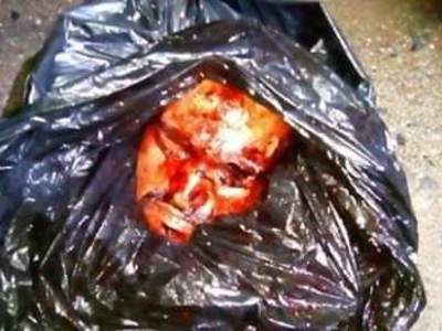 Finding of 1 male butchered inside 2 black bags