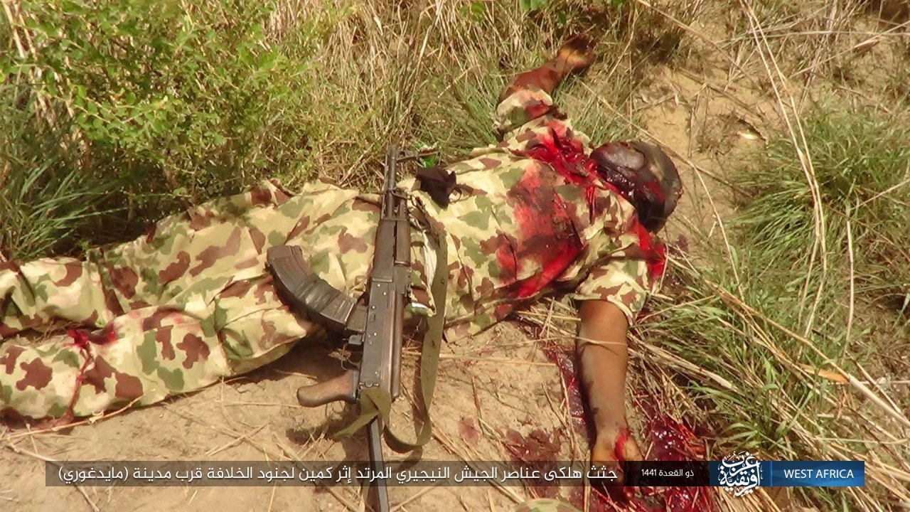 The bodies of the apostate Nigerian army died after an ambush by the s