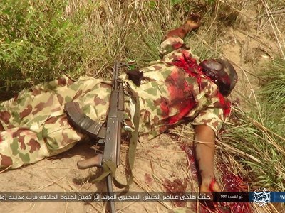 The bodies of the apostate Nigerian army died after an ambush by the s