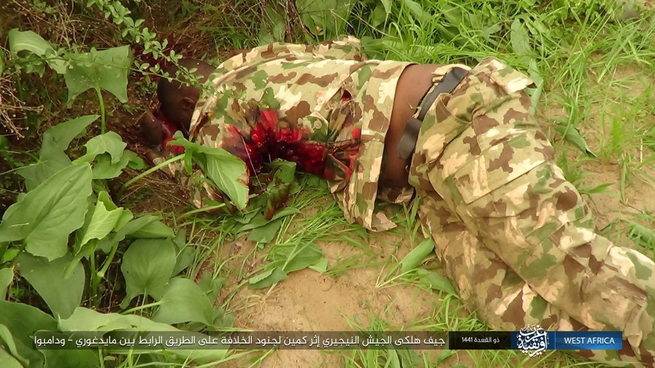 ambush of the caliphate soldiers in a convoy of nigerian army vehicles (Pictures)