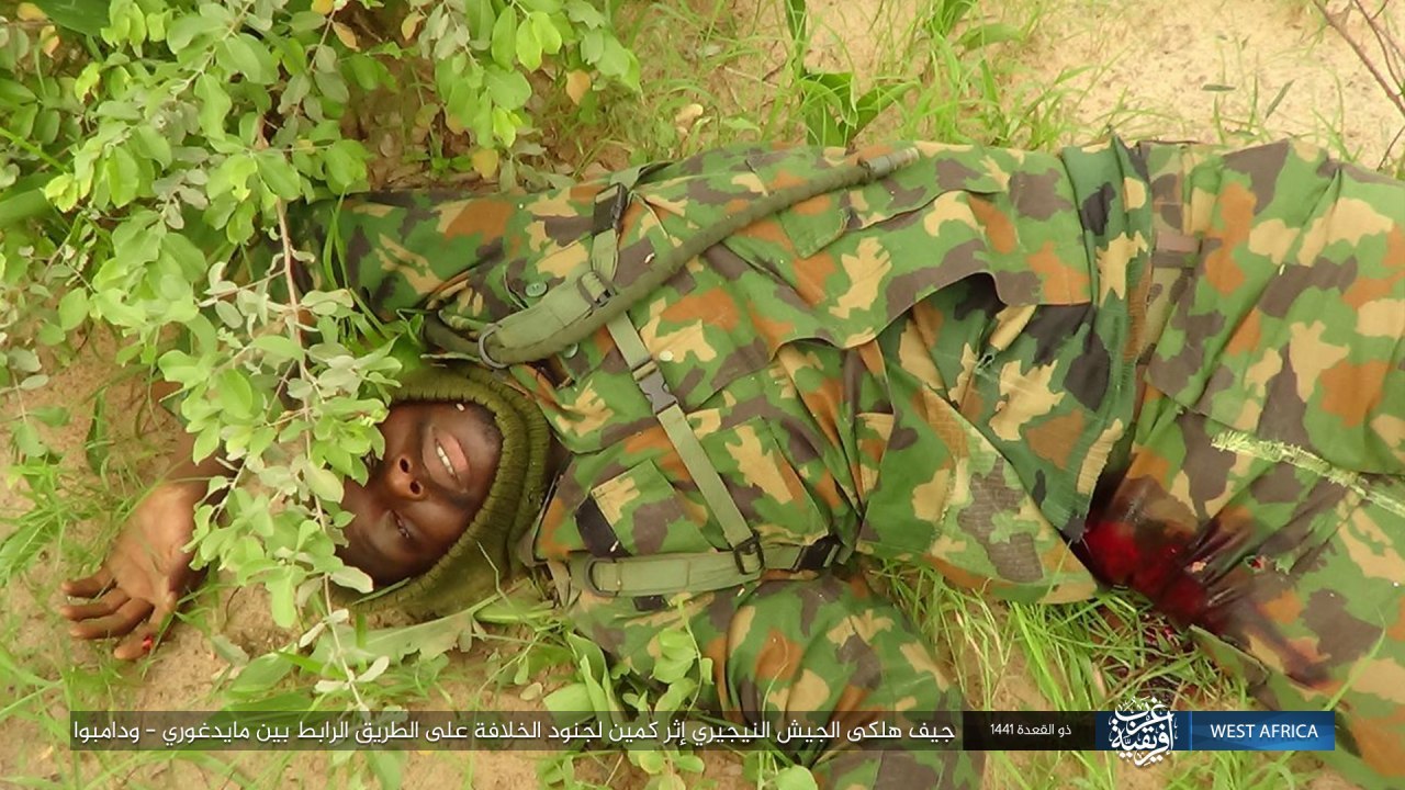 ambush of the caliphate soldiers in a convoy of nigerian army vehicles (Pictures)