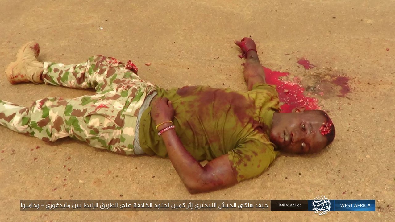 ambush of the caliphate soldiers in a convoy of nigerian army vehicles (Pictures)