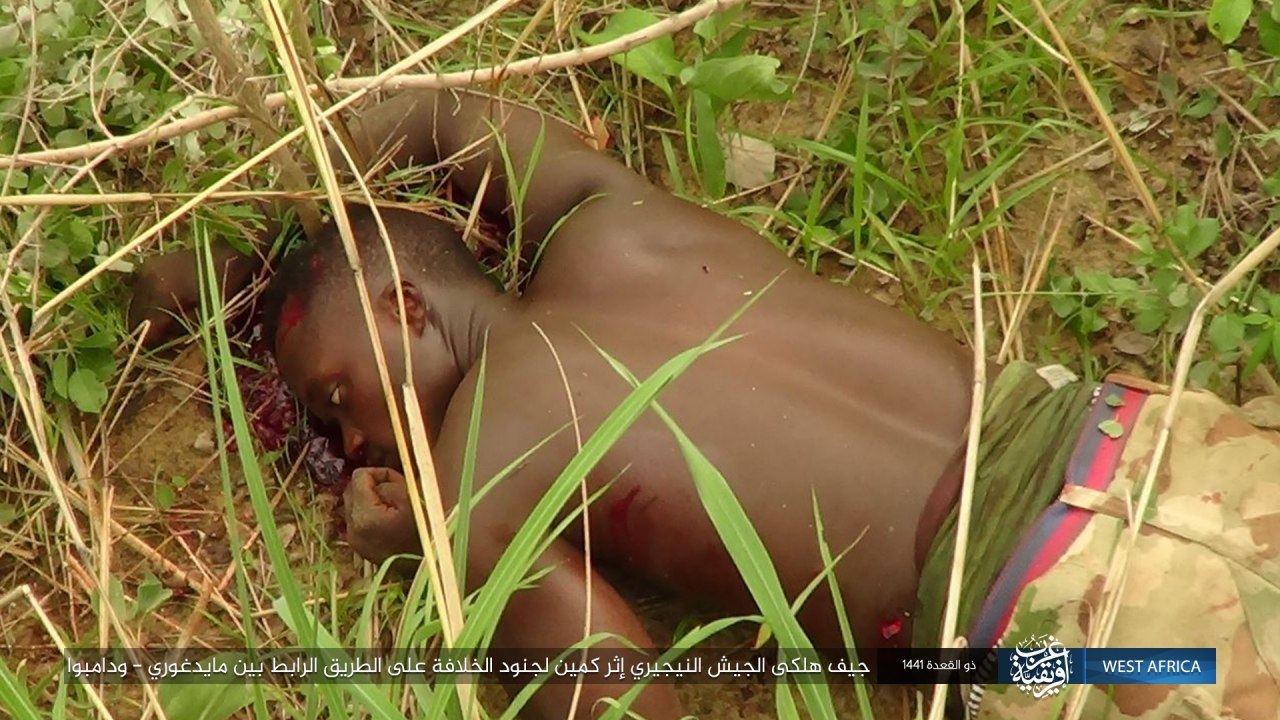 ambush of the caliphate soldiers in a convoy of nigerian army vehicles (Pictures)