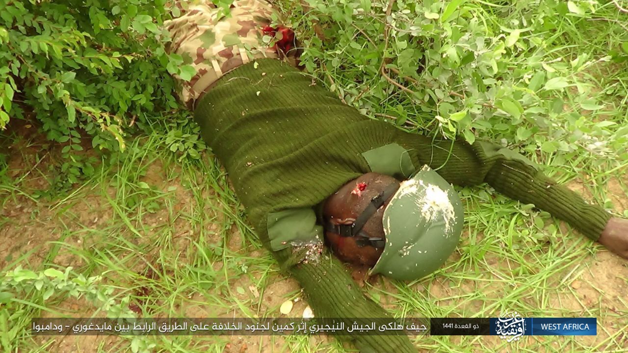 ambush of the caliphate soldiers in a convoy of nigerian army vehicles (Pictures)