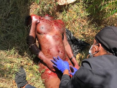 This Haitian killed his wife a few days ago and left her in a bush