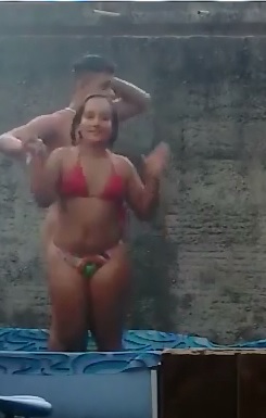 Starts Out Innocent then Hardcore Fucking in the Kids Pool..All Recorded by the Neighbor