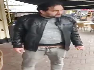 Man with knife gets battle on the street (clean)...