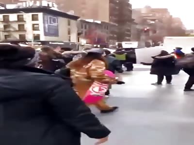 Video Of BMW Plowing Through BLM Protesters (different angle).