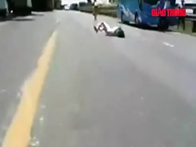 The girl escaped death