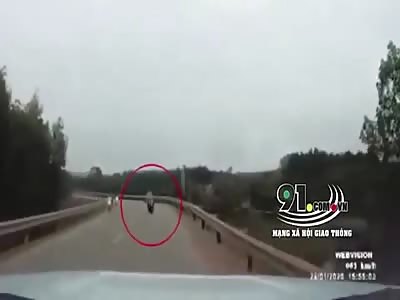 Drunken crab against truck