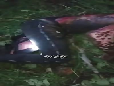 Naked thief was burned