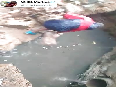 Fat man found drownwed 