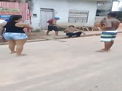 Man Brutally Attacked with Sticks... Pretty Girl Records