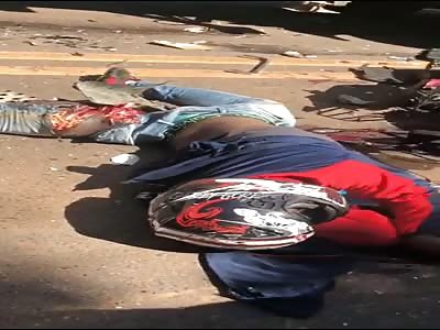 Another angle, man hit by truck in accident 