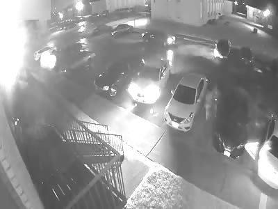 Human shot down near his car