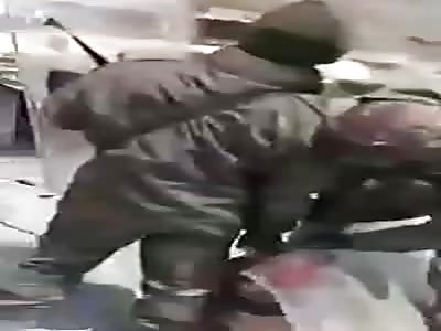 Thristy soldiers fighting for lake ownership in Himalayas.