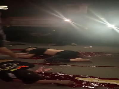 Motorcycle accident aftermath 