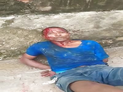 Thief brutally beaten 