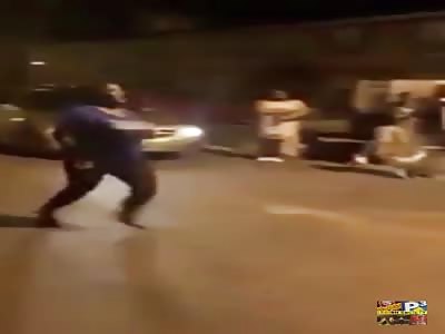 LOL: Heavy Black Bitch Floored with a Head Kick