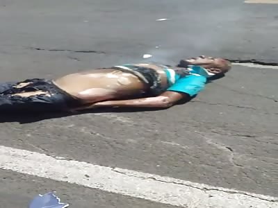 (2 angles) biker collides and dies in accident