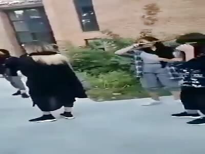 Youth problems! Helia the machete wielder girl start a fight at park