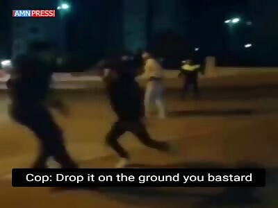 Guy with a knife tests cop patient 